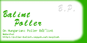 balint poller business card